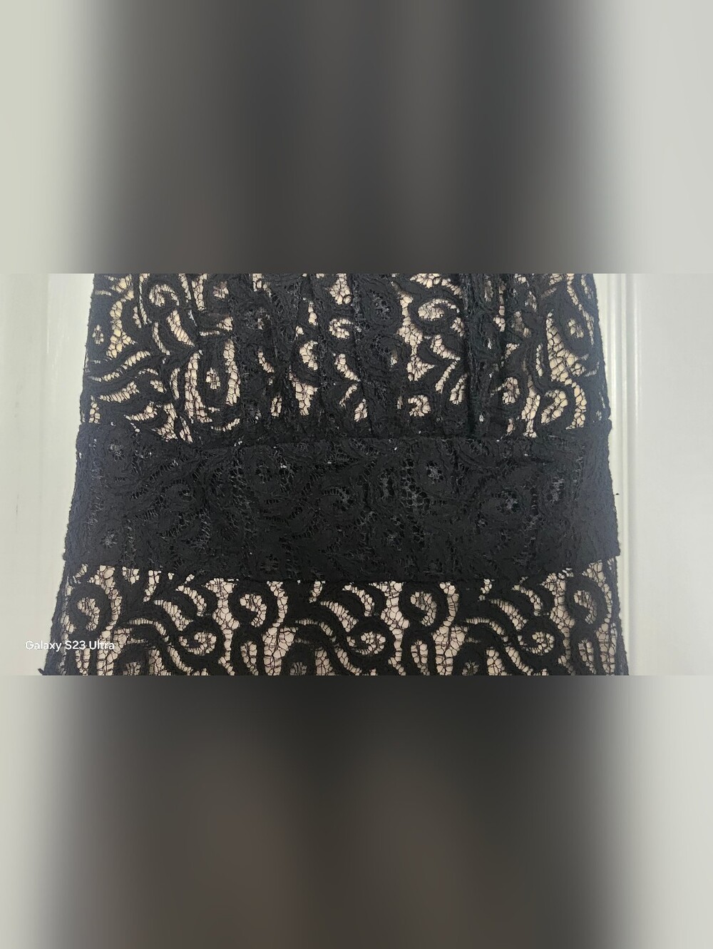 BE COOL Black Lace Strapless Cocktail Dress SIZE large - Picture 3 of 11
